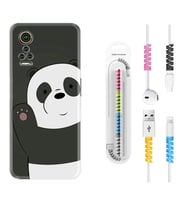 General Mobile GM 21 Pro GM 22 Pro Plus Kılıf Kablo Koruma Spiral Silikon Hello Panda 1709