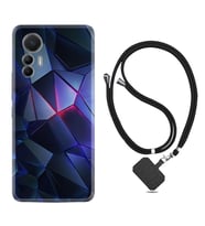 Xiaomi 12 Lite Kılıf Resimli Boyun Askılı İpli Desenli Silikon Series Üçgenler 2 1872