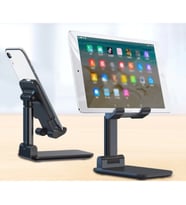 Portatif Masaüstü Telefon Tablet Tutucu Ayarlanabilir, Katlanabilir Video İzleme ve Şarj Standı 360°