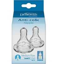 Brown's 2. Seviye Dar Ağız Silikon Biberon Emziği, İkili Paket