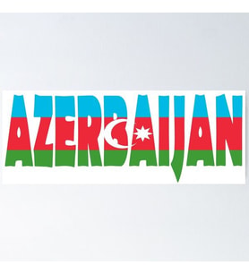 Azerbaycan Azerbaijan 18 Cm Araba Arka Cam Sticker MD2