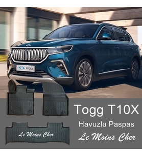 Yerli Üretim Togg T10X Araca Özel 3D Havuzlu Oto Paspası Yerli Araba Yerli Paspas
