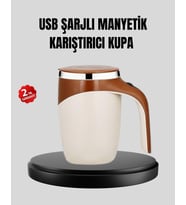 USB Şarjlı Manyetik Karıştırıcı Kupa Otomatik Karıştırma Paslanmaz Çelik