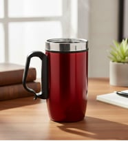 Baskılı Çelik Bardak Termos 280mL  Ofis Hediyesi Termos (Kırmızı)