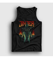 Presmono Unisex Siyah Fire Jinjer Atlet 160637tt