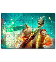Cakapuzzle Rick ve Morty Dragon Ball Puzzle Yapboz MDF (Ahşap) (120 Parça)
