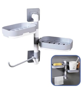 Çoklu Sabun Tutucu Fonksiyonel Banyo Sabunluk (5680)