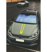 Oto Kaput Sticker Üçgen Damga Sarı 12*60 Cm