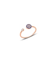 Gümüş ayarlamalı nazar modeli yüzük SGTL9943 (Rose)