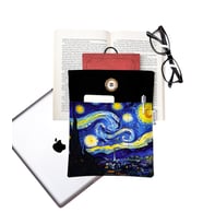 Kitap Kılıfı / Tablet Kılıfı / Ebook Kılıfı / Çok Amaçlı Kılıf  ( Yıldızlı Gece , Van Gogh ) (Siyah)