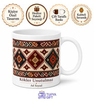 Gümüşhane Kelkit Satala Antik Kenti Zilli Kilim Dokumaları Yöresel Motif Kupa Bardak Hediye