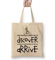 When We Arrive Calvin And Hobbes Quote Bez Çanta Uzun Saplı