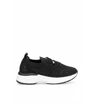 Guja 26y308-2 Kadın Taşlı Sneaker Günlük Yürüyüş Ayakkabısı (Siyah)