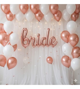 Folyo Balon ile Bride El Yazı ile Rose gold Renginde 90 cm kaliteli folyo