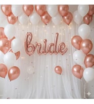 Folyo Balon ile Bride El Yazı ile Rose gold Renginde 90 cm kaliteli folyo
