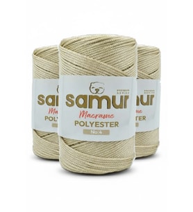 3 adet 4 NO POLYESTER MAKROME 0230 AÇIK BEJ