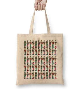 Nutcracker Prince Nutcracker Pattern Bez Çanta Uzun Saplı