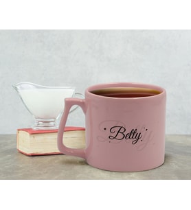 BK Gift Kişiye Özel İsimli Pastel Pembe Middle Kupa Bardak, Arkadaşa Hediye, Ev Hediyesi, Doğum Günü Hediyesi, Ofis Hediyesi-2