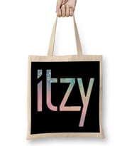 itzy Font Collage Bez Çanta Uzun Saplı
