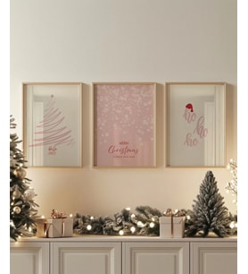 Çerçevesiz Poster Beyaz Yılbaşı 3'lü