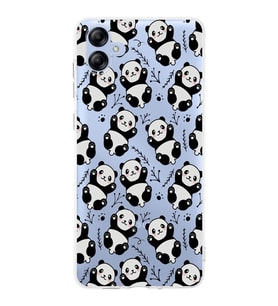 Samsung Galaxy A04e   Kapak Panda Tasarımlı Şeffaf  Kılıf