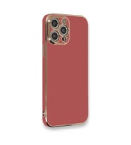 Apple iPhone 12 Pro Max Kılıf Volet Silikon - Kırmızı
