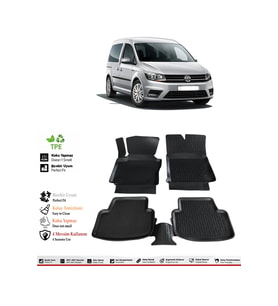 Volkswagen Caddy 2017 Model 4D Havuzlu Paspas