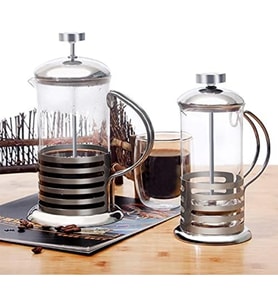 PASLANMAZ ÇELİK GÖVDELİ FRENCH PRESS KAHVE VE ÇAY DEMLEME APARATI