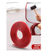 Oto Araç Kapı Koruma Fitili 5metre Parlak Kırmızı Renk Çarpma Çizilme Önleyici Fitil