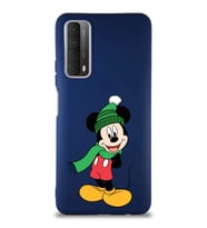 Huawei Y7A Soft Premier Kapak Mickey Mouse-G Tasarımlı Silikon Kılıf - Lacivert (Şeffaf)