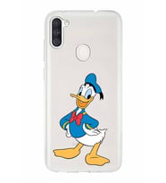 Samsung Galaxy A11   Kapak Donald Duck Tasarımlı Şeffaf Silikon Kılıf