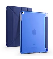Apple iPad 9.7 2017 2018 5.6.Nesil Kalemlikli Katlanabilir Kılıf (Lacivert)
