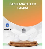 Tasarruflu Pervane Led Ampül 4 Kollu 60 Watt Geniş Alan Aydınlatma