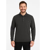 Ercan Regular Fit Polo Yaka Selanik Kazak - 7460 (Füme)