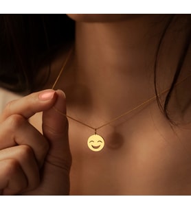 Emoji 14 Ayar Altın Kolye