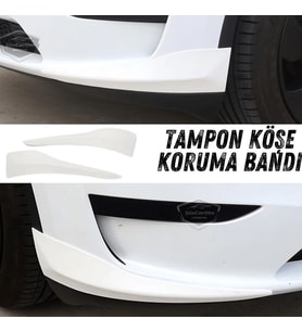Üniversal Esnek Tampon Köşesi Koruma Bandı Tampon Köşe Koruyucu Şerit Yumuşak 2 Parça Beyaz 35 cm