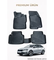 Skoda Octavia 2013+ ile Uyumlu 3D Oto Paspas Premium