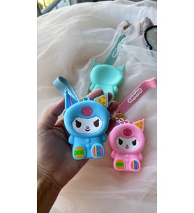 Kuromi anahtarlık cüzdan mavi