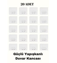 Kendinden Yapışkanlı Kancalar Köşe Rafı Banyo Duş Rafı Kancası 20 ADET