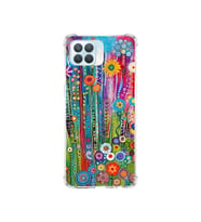 PrintiFy Oppo Reno4 Lite ile Uyumlu Düşlerin Dansı Serisi Folklorik Bahçe Tasarımlı Uv Baskılı Köşe Korumalı Antişok Kılıf