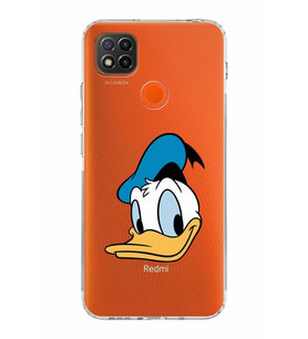 Xiaomi Redmi 10A  Kamera Korumalı Kapak Donald Duck Tasarımlı Şeffaf  Kılıf