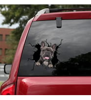 Araba Arka Cam Köpek  Sticker Yapıştırma 17cm A3