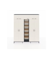 Arges Dolap 18 Raflı 9 Kapaklı 220x30x243 Antrasit-Aytaşı/Çam