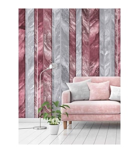 Dreamwall Lüks Çizgili Mermer Desen Yırtılmaz Tekstil Duvar Kağıdı (Çok Renkli)