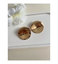 Gold Plaka Tasarım Çelik Küpe