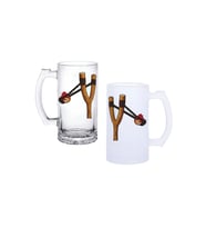 Ghostbastır Design Angry Birds Kulplu Bira Bardağı Buzlu veya Şeffaf Seçenekli 013