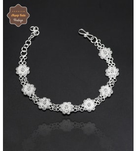 Yuvarlak Bereket Model 925 Ayar Gümüş Telkari Kadın Bileklik 201024683