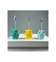 Baykuş Not Tutucu 3'lü Set (buz Yeşili - Nane - Sarı)