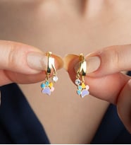 925 Ayar Gümüş Taşlı Pati Küpe