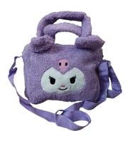 Sanrio Kuromi Mor Peluş Omuz El Çantası